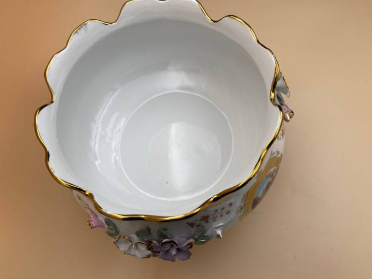 DUŻA MISA - WAZA - PATERA na stopkach - PORCELANA -VENICE (PI.26.94) - Image 8