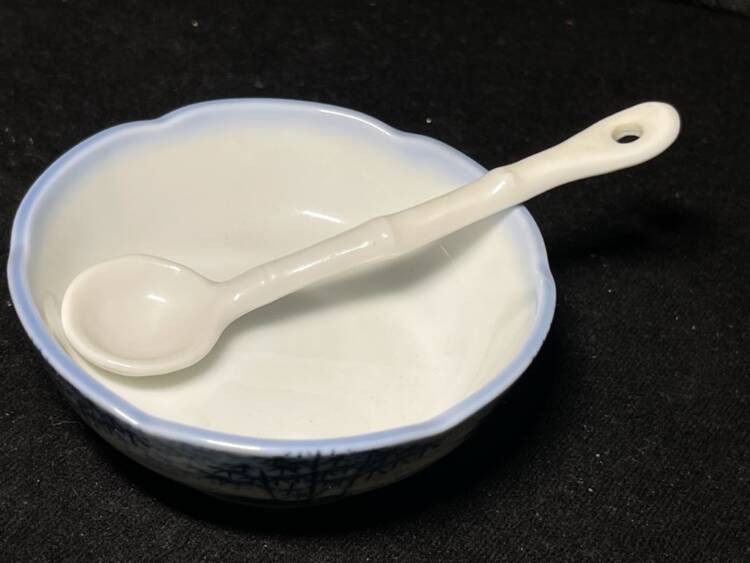PORCELANA MISECZKA Z ŁYŻECZKĄ /WAZONIK ROYAL COPENHAGEN(PD.24.18) - Image 11