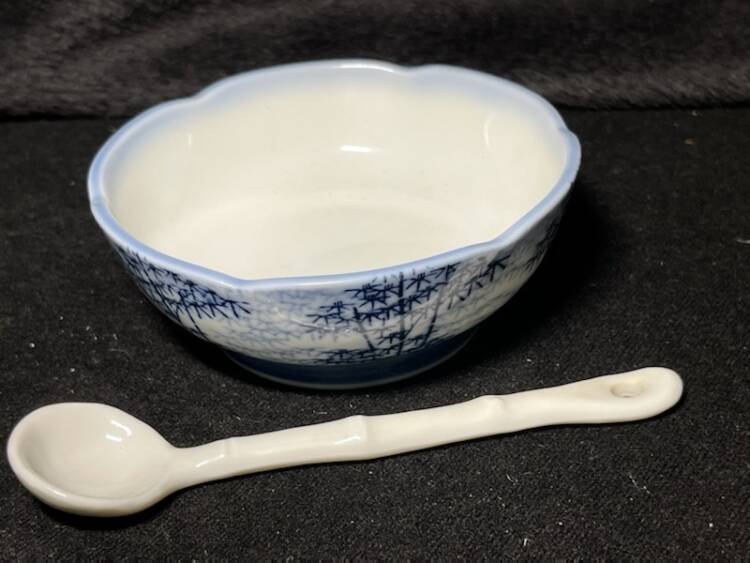 PORCELANA MISECZKA Z ŁYŻECZKĄ /WAZONIK ROYAL COPENHAGEN(PD.24.18) - Image 4