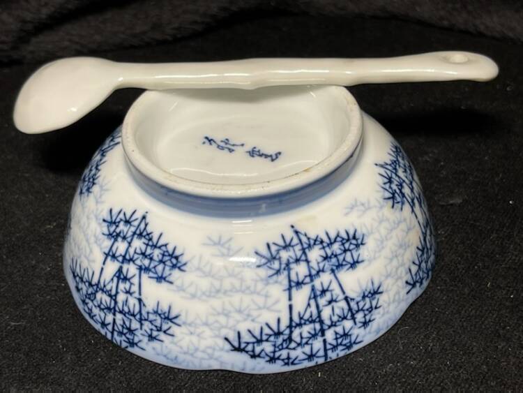 PORCELANA MISECZKA Z ŁYŻECZKĄ /WAZONIK ROYAL COPENHAGEN(PD.24.18) - Image 6