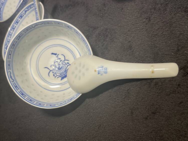 Miska do ryżu z łyżeczką - porcelana China (P.24.93)