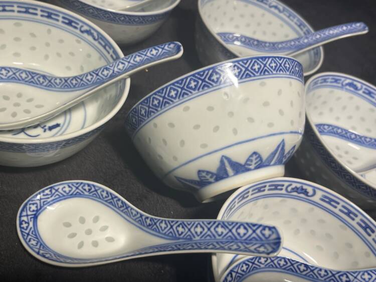Miska do ryżu z łyżeczką - porcelana China (P.24.93) - Image 2