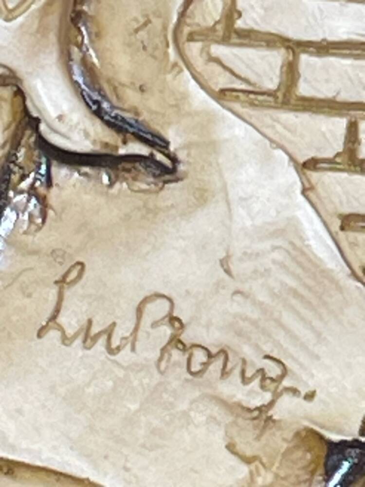 ROMEO I JULIA płaskorzeźba sygnowana przez artystę-(X.25.61) - Image 3