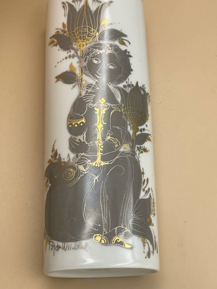 Kolekcjonerski porcelanowy wazon - Rosenthal Studio Linie projektu Bjorna Wiinblada PR.28.17 - Image 3